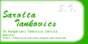 sarolta tankovics business card